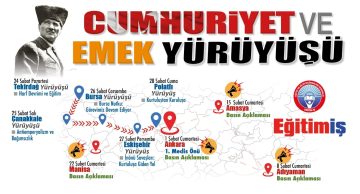 CUMHURİYET VE EMEK YÜRÜYÜŞÜMÜZÜ TEKİRDAĞ’DAN BAŞLATTIK